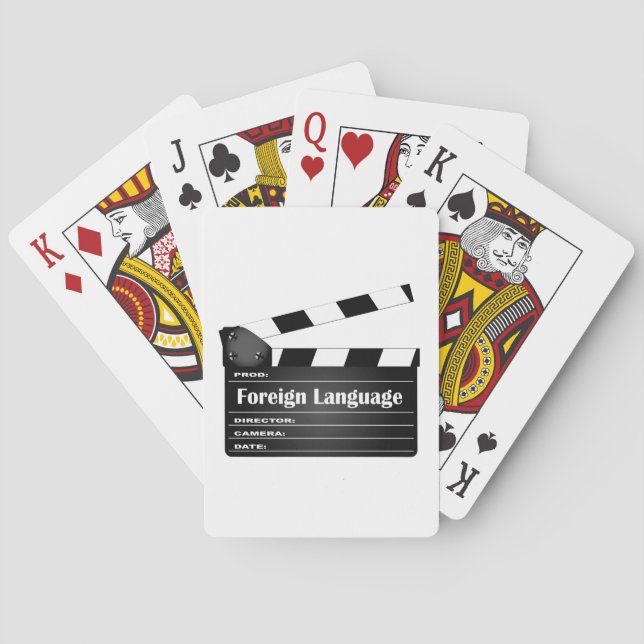 Foreign Language Movie Clapperboard Poker Cards (Back)