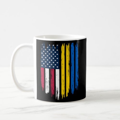 Foreigner Immigrant Usa United States Ukraine Flag Coffee Mug