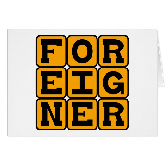 Foreigner, Outsider Cards (Front Horizontal)