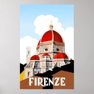 Forence Italy travel poster