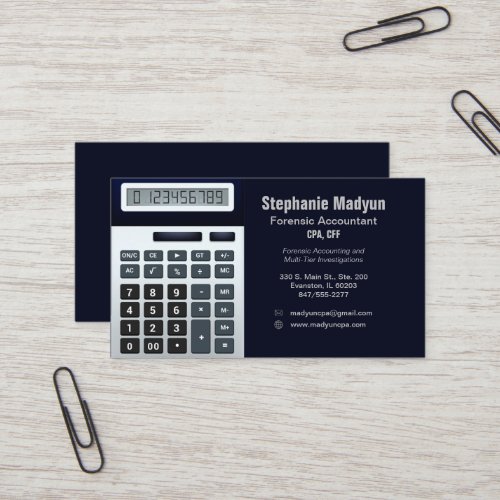 forensic accountant cpa business card