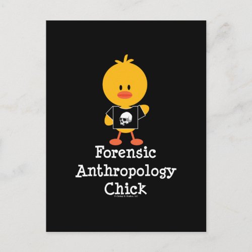 Forensic Anthropology Chick Postcard