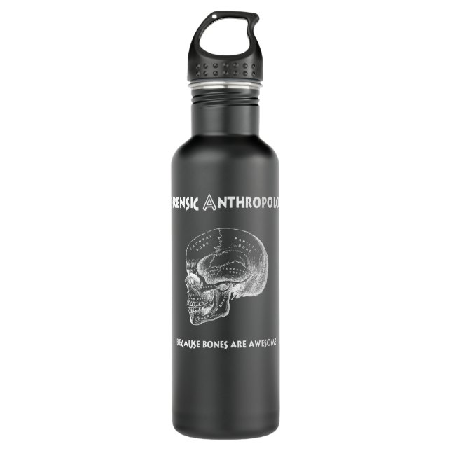 Forensic Anthropology Tee  Stainless Steel Water Bottle (Front)