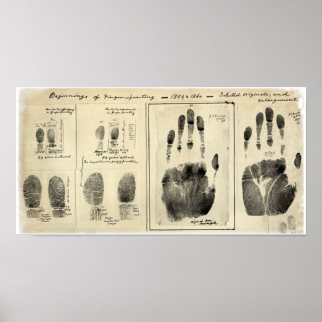 FORENSIC FINGERPRINTING 1859 POSTER (Front)