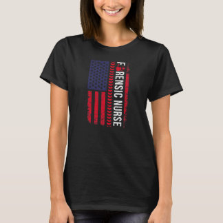 Forensic Nurse Flag Forensics Science T-Shirt