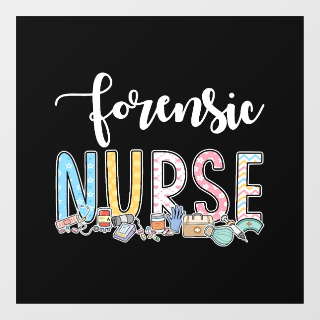 Forensic Nurse Gift Idea Floor Decals (Front)