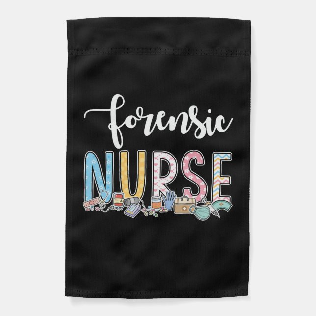 Forensic Nurse Gift Idea Garden Flag (Front)