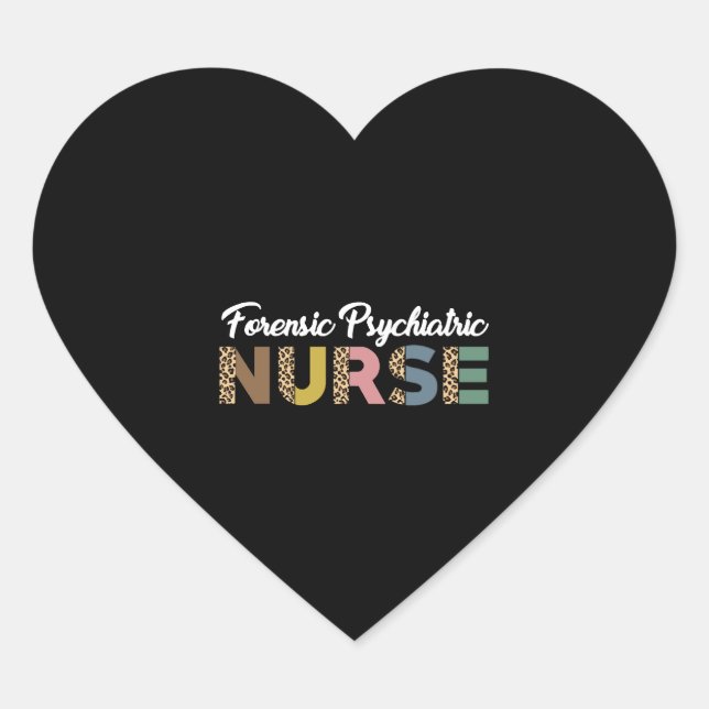 Forensic Psychiatric Nurse Heart Sticker (Front)