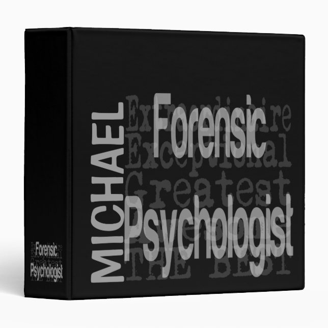 Forensic Psychologist Extraordinaire CUSTOM 3 Ring Binder (Front/Spine)