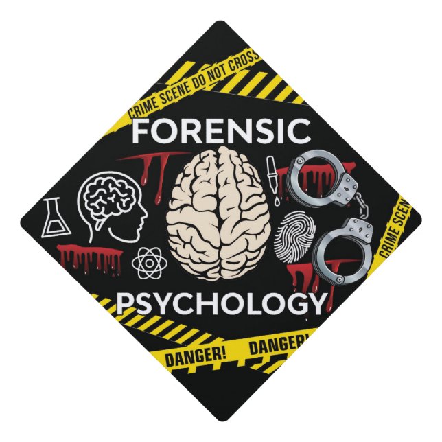 Forensic Psychology Graduation Cap Topper (Front)