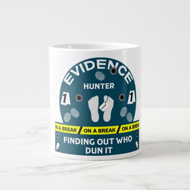 Forensic science criminalistics investigator    giant coffee mug (Front)