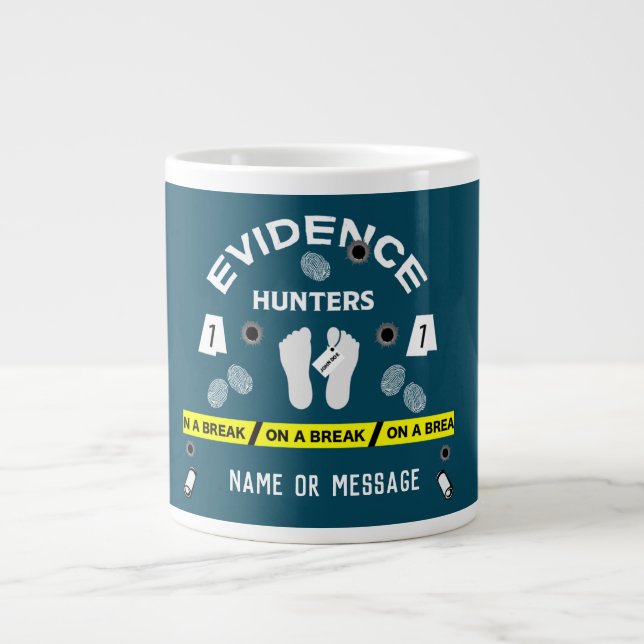 Forensic science criminalistics investigator  giant coffee mug (Front)