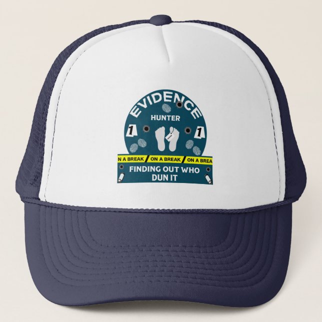 Forensic science criminalistics investigator   trucker hat (Front)
