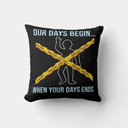 Forensic Science Detective Forensics Scientists Throw Pillow