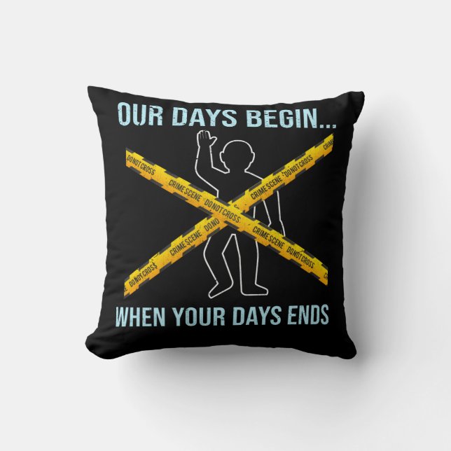 Forensic Science Detective Forensics Scientists Throw Pillow (Front)