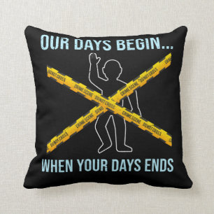 Forensic Science Detective Forensics Scientists Throw Pillow