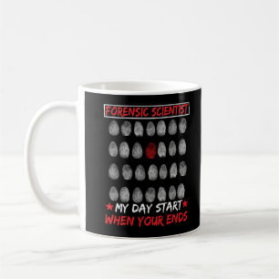Forensic Science Fingerprint DNA Detective Coffee Mug