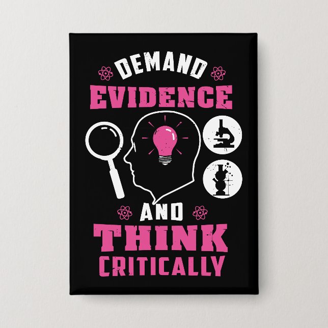 Forensic Science Investigation Science Nerd Button (Front)