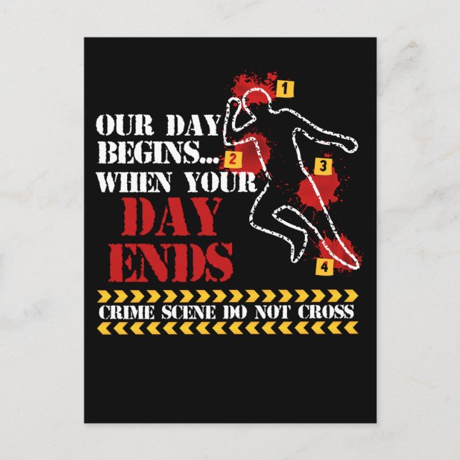 Forensic Science Investigator Crime Detective Postcard (Front)