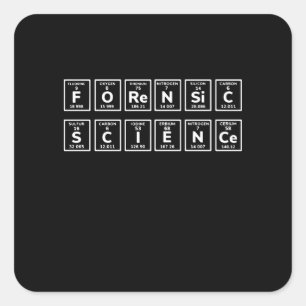 Forensic Science Periodic Table Square Sticker