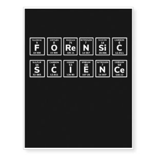 Forensic Science Periodic Table Temporary Tattoos