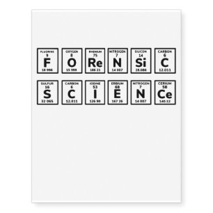 Forensic Science Periodic Table Temporary Tattoos