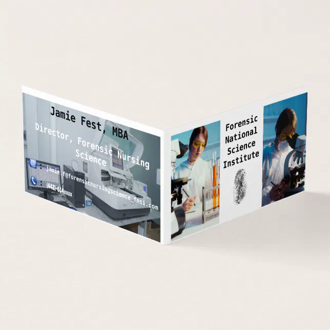 Forensic Science Premium Pearl Folded Business Card | Zazzle