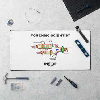 Forensic Scientist Inside DNA Replication Humor Desk Mat