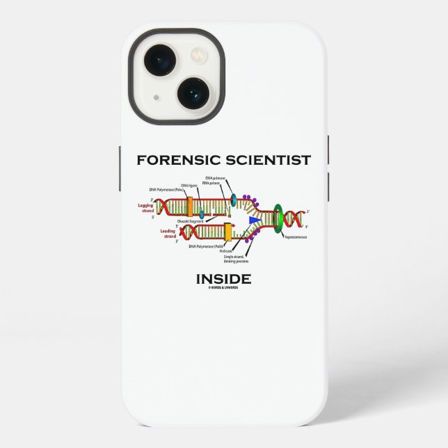 Forensic Scientist Inside DNA Replication Humor Iphone Case (Back)