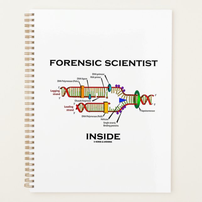 Forensic Scientist Inside DNA Replication Humor Planner (Front)
