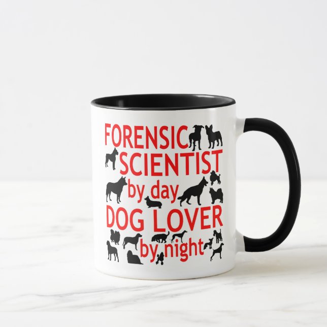 Forensic Scientist Loves Dogs Mug (Right)