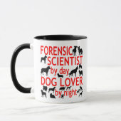 Forensic Scientist Loves Dogs Mug (Left)