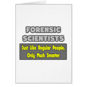 Forensic Scientists ... Smarter (Front)
