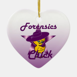 Forensics Chick #9 Ceramic Ornament