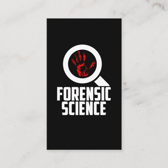 Forensics Scientists Investigator Forensic Detecti Business Card (Front)