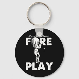 Foreplay Innuendo Funny Golf Adult Humor Keychain