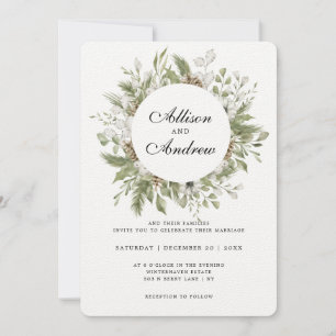 Foreset Foliage Winter Wedding Invitation