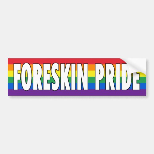 Foreskin Pride 6_color Bumper Sticker