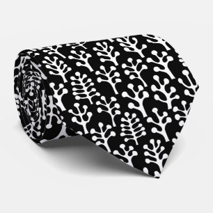 Forest 230823 - White on Black Neck Tie