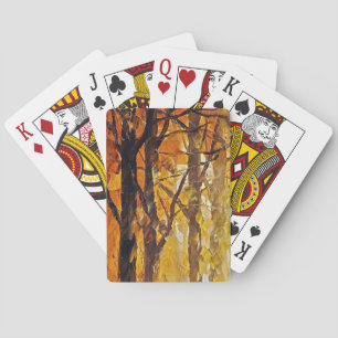 Forest Abstract Oil Painting Poker Cards