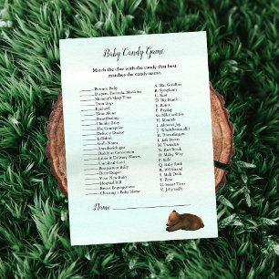 Forest Adventure Baby Candy Bears Game Invitation