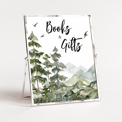 Forest Adventure Baby Shower Books and Gifts Poster