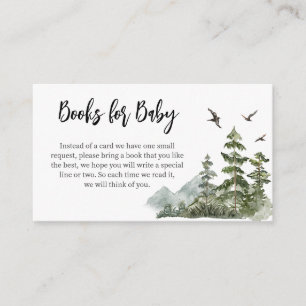 Forest Adventure Baby Shower Books for Baby Enclosure Card