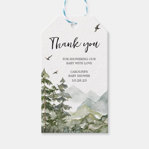 Forest Adventure Baby Shower Favor Tags