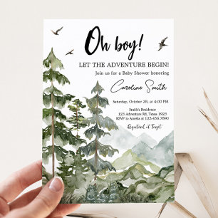 Forest Adventure Baby Shower Invitation