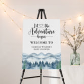 Adventure Awaits! Mountains & Forest Welcome Foam Board