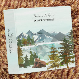 Forest Adventure Begins Rustic Bears 3 Ring Binder