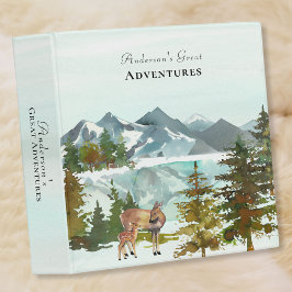 Forest Adventure Begins Rustic Deers 3 Ring Binder