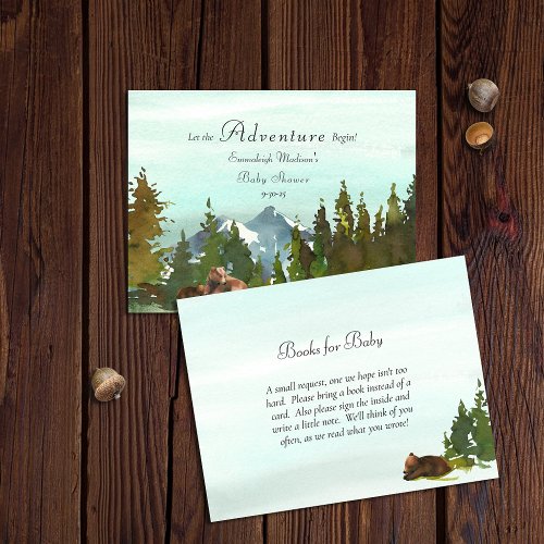 Forest Adventure Books For Baby Brown Bears Invitation