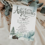 Forest Adventure Boy Country Twin Boys Baby Shower Invitation<br><div class="desc">This baby shower invitation features pine trees,  mountains,  deer,  twin bears and a rustic wood background. Created for a twin boy baby shower,  this invitation is sure to impress your guests.</div>